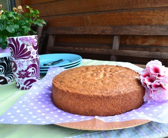 Citronsockerkaka med blåbär och citruskvarg