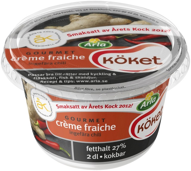 Klas Lindbergs Årets kock Creme Fraiche blir ingefära och chili