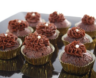 Minimuffins med ganache