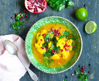 Persisk kycklinggryta med saffran och granatäpplekärnor | Foodfolder - Vin, matglädje och inspiration!