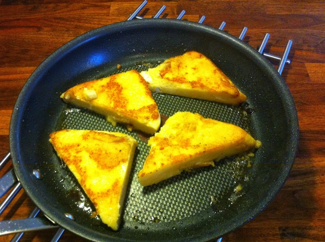 Stekt polenta med chevre