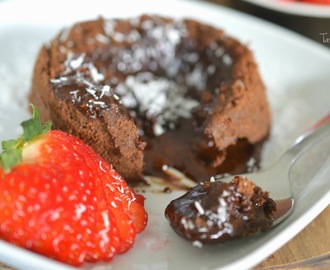 Kladdig chocolate protein lava cake