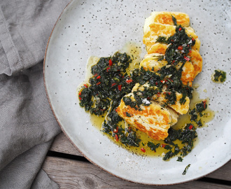 Grillad halloumi med gremolata