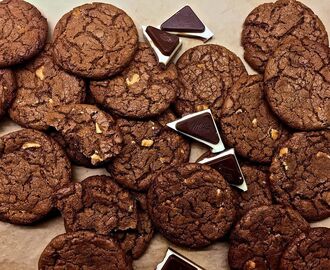 Chocolate chip cookies med chokladbitar från milka triolade