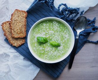 Vegan Broccoli Soup with Fresh Basil