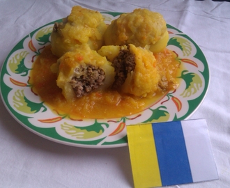 Köttfärsfylld potatis.    Papas Rellena