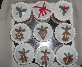 Cupcakes med jultema