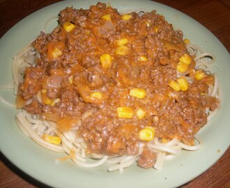 Spagetti Bolognese med köttfärssås