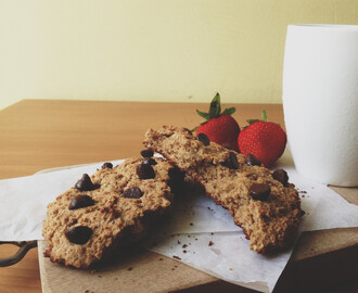 healthy single serving XXL chocolate chip cookie