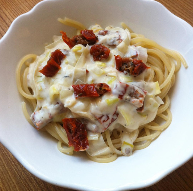 Silverstenks krämiga pasta med soltorkad tomat