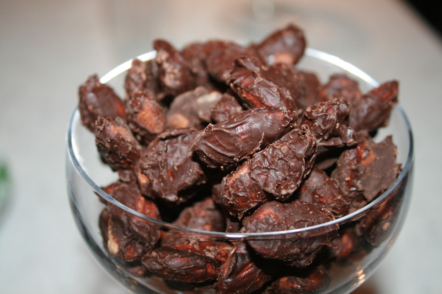 Saltbakade chokladmandlar