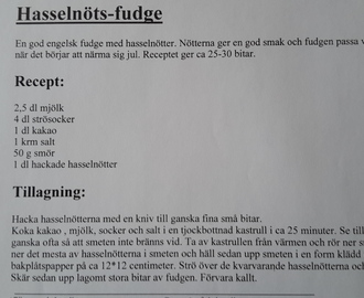 Hasselnötsfudge