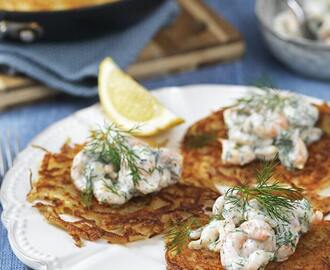 Rårakor med parmesan och räkröra