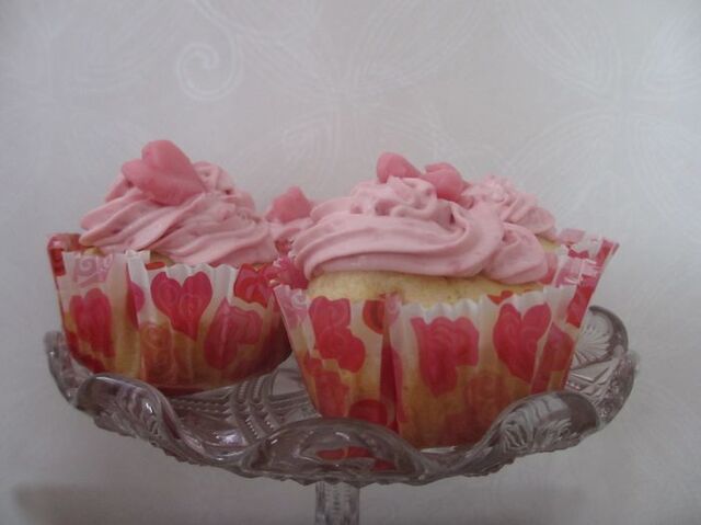 Alla hjärtans-dag- cupcakes ♥