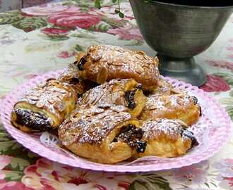 Pain au chocolat på färdig smördeg