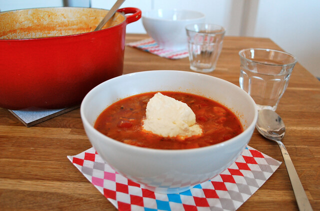 Minestronesoppa med parmesankräm