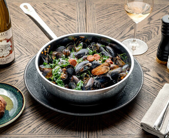 Moules marinières med smak av Portugal