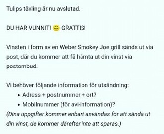 Vann en grill från Weber