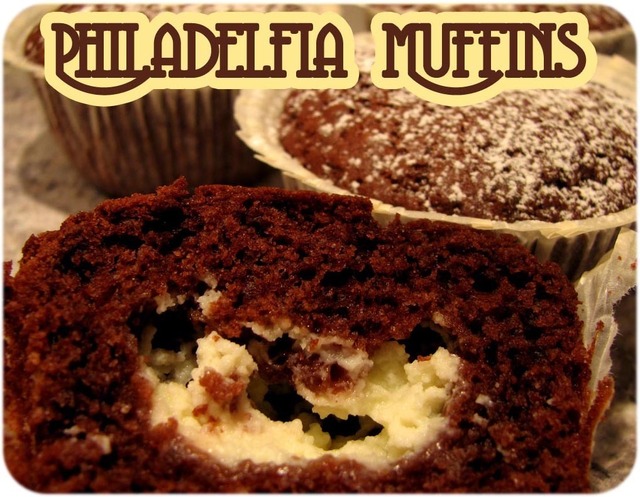 Chokladmuffins med philadelfiaost