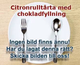 Citronrulltårta med chokladfyllning