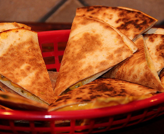 Chili cheese quesadillas