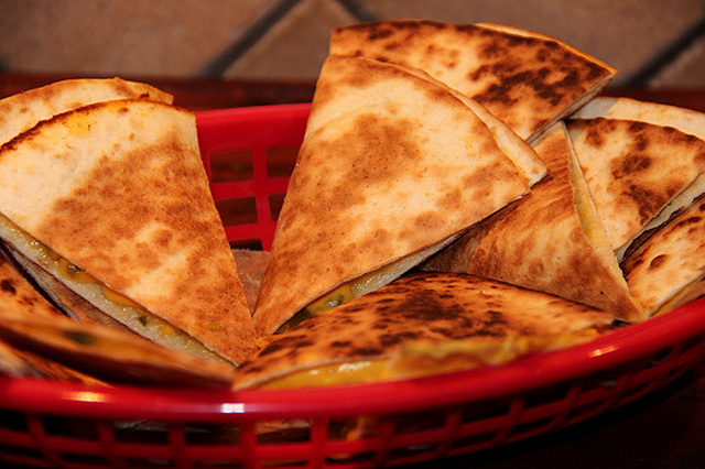 Chili cheese quesadillas