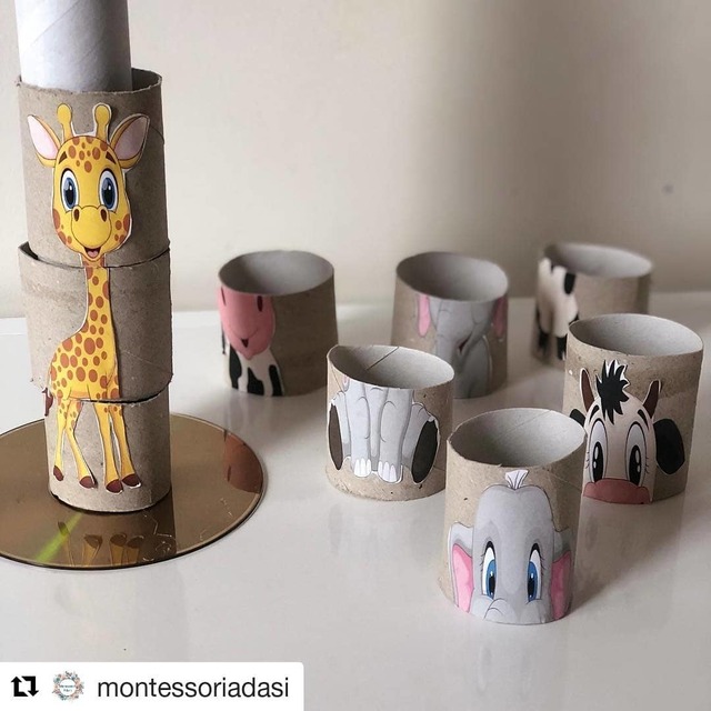 Maria on Instagram: “Ett tips på vad man kan använda tomma hushålls/toa rullar till. Bilden är lånad hos @montessoriadasi  _______________________________ A tip…”
