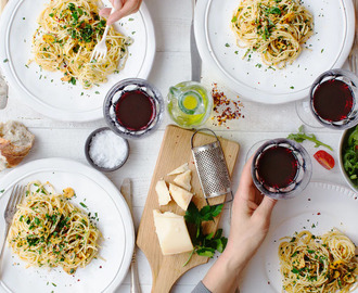 Pasta aglio e olio – recept på lättlagad pasta