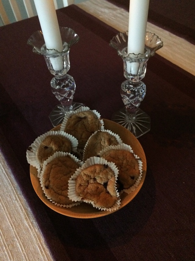 Banan och blåbärsmuffins - gluten och sockerfria