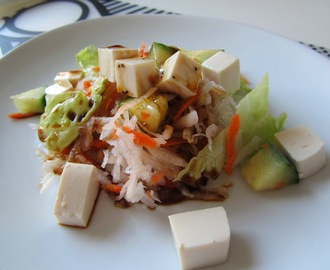 Tofu Sallad med Sesami och Soja Dressing