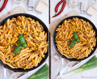 Pasta med Skinka, Ost & Chipotle