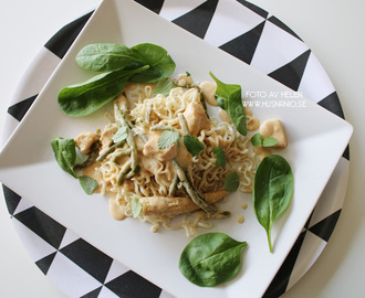 Kycklinggryta med kokosmjölk & röd currypasta