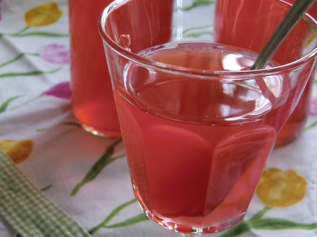 Lättsötad vanilj- och kanelsmakande rönnbärsäppeldricka på mitt sätt - en rosa dricka i rosa månaden oktober
