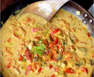 Nyttig thaisoppa med röd curry och kokosmjölk (laktosfri &amp; glutenfri)