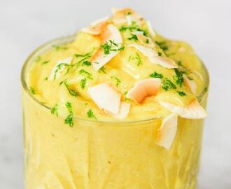 Mango­- och kokos-­ nice cream