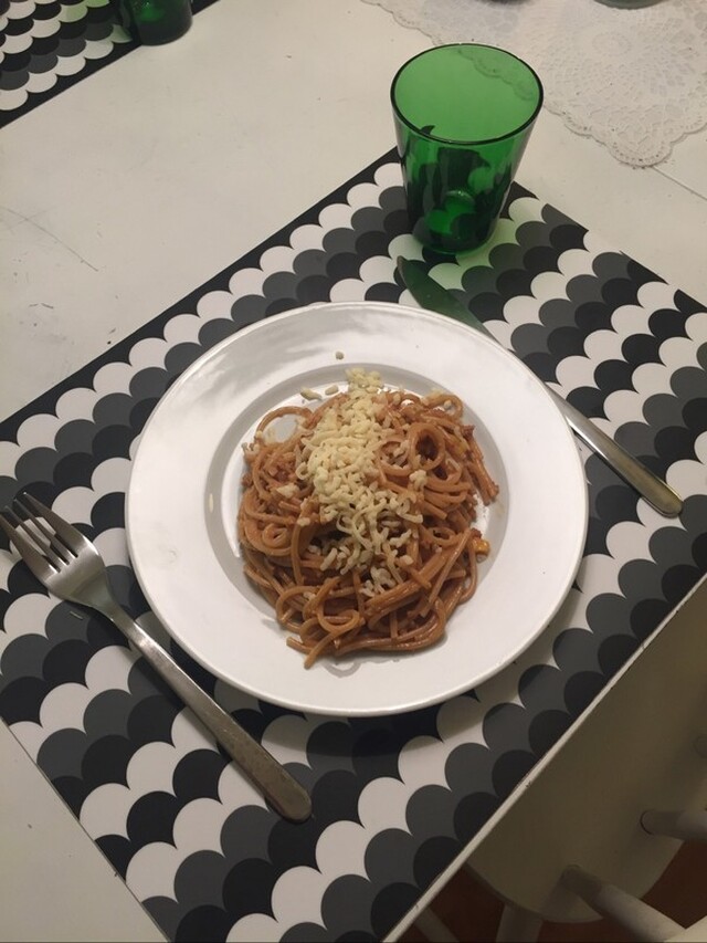 Vegfärs & fullkornsspaghetti