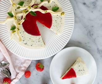 Strawberry mojito cheesecake