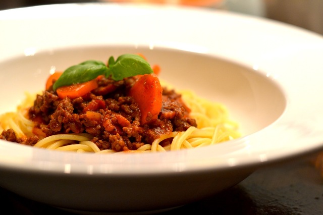 Köttfärssås och spagetti (Spaghetti bolognese)
