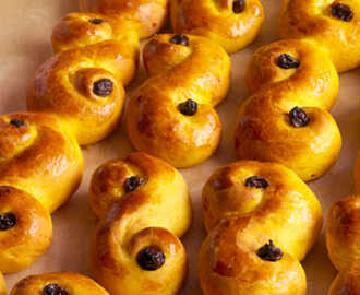 Lussebullar, konditorns recept