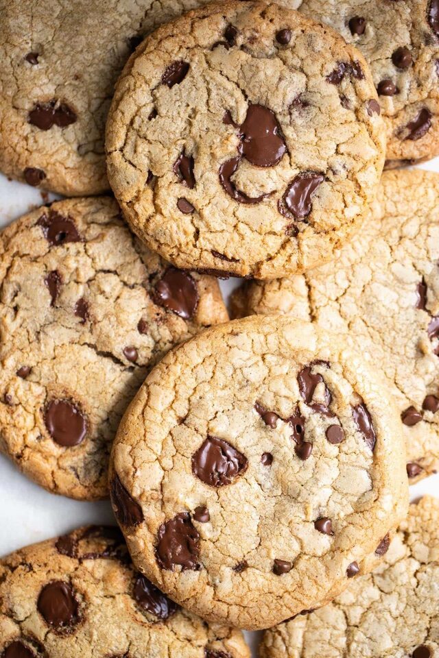 Chocolate chip cookies med brynt smör