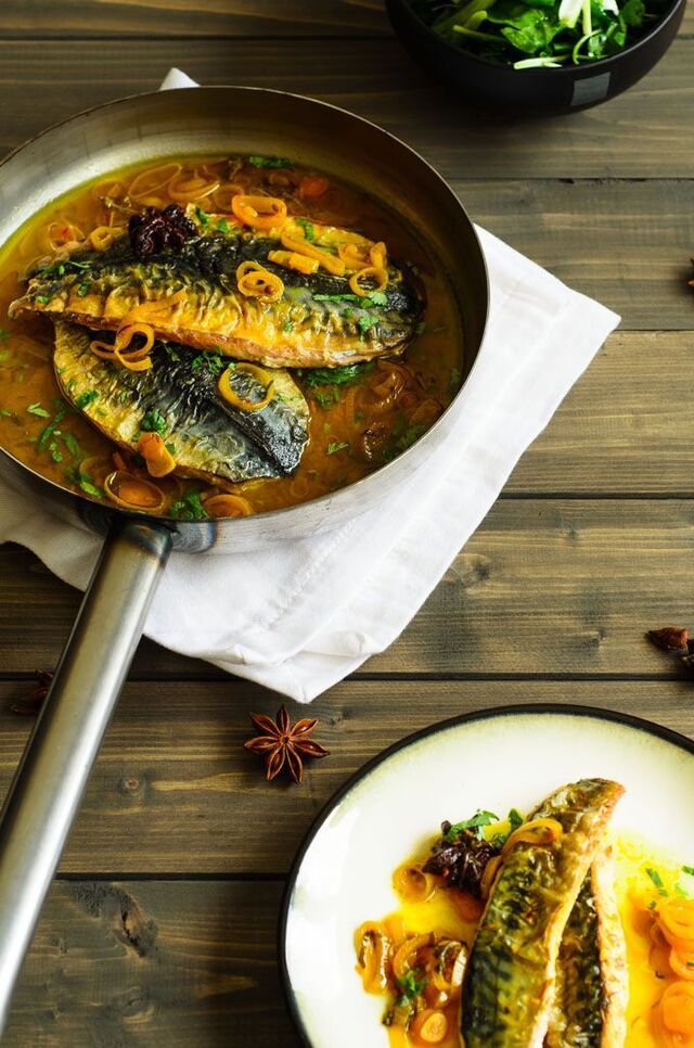 Mackerel Escabèche - Cockles n&#x27; mussels | Mackerel fillet recipes, Mackerel recipes, Monkfish recipes