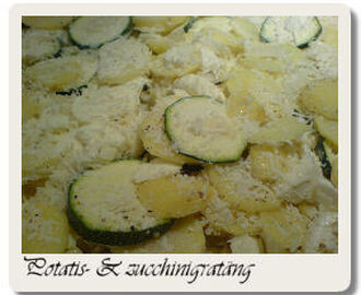 Potatis- & zucchinigratäng med italienska ostar