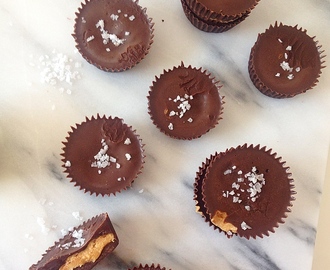 Raw Choklad praliner fyllda med jordnötssmör