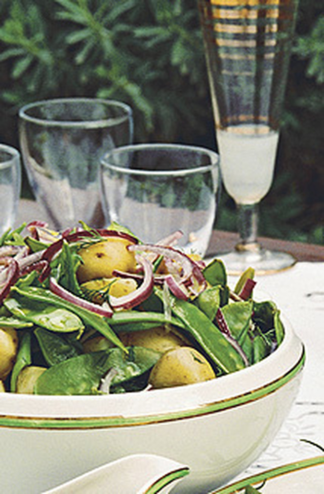 Dillpotatis med dijonvinägrett