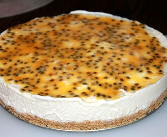 Citroncheesecake med passionsfrukt