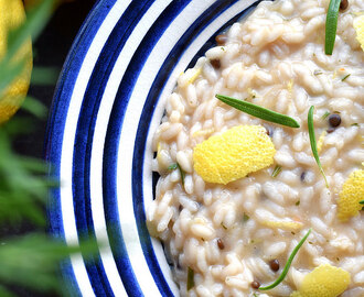 Vegansk citronrisotto med parmesantricket