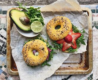 Glutenfria bakade bagels