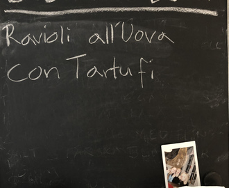 Ravioli all’Uova con Tartufi – Jätteravioli med ägg och tryffel