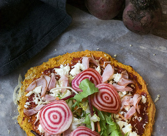 Glutenfri pizzabotten på sötpotatis