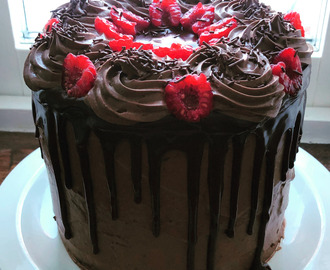 Choklad & hallon - tårta